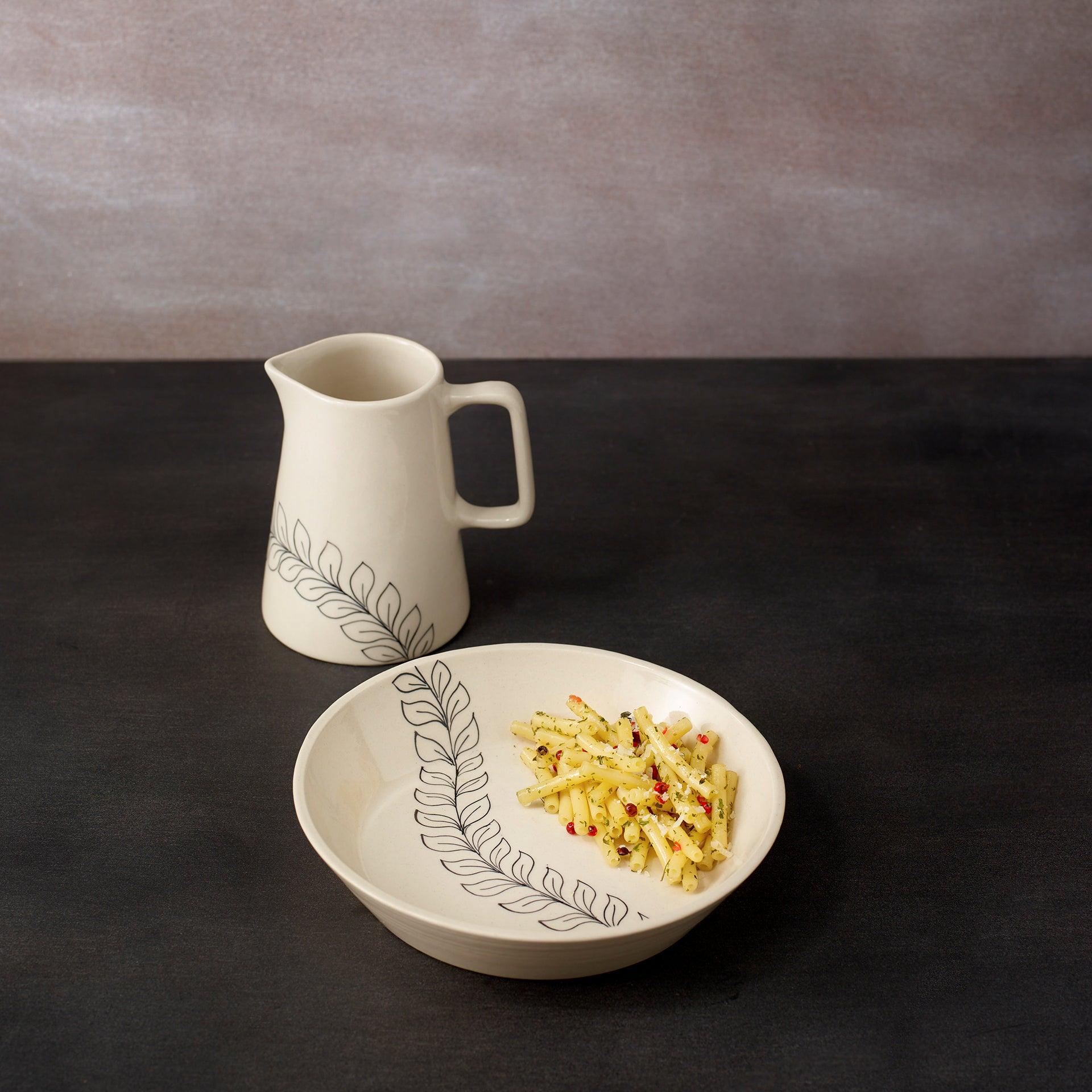 linea ceramic pasta bowl