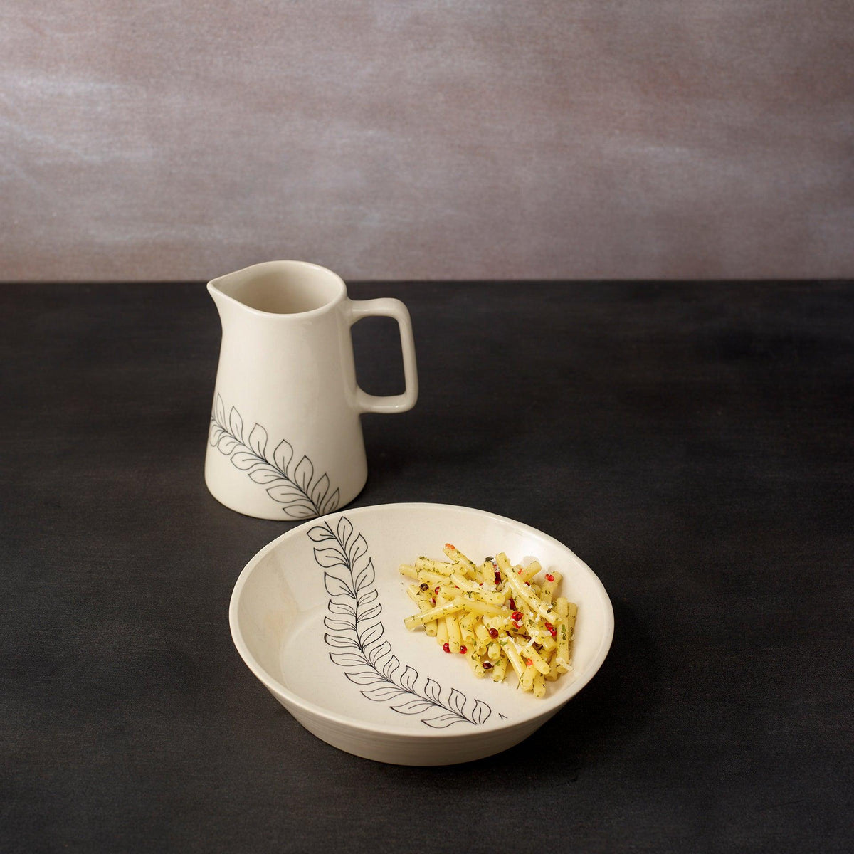 linea ceramic pasta bowl - ellementry