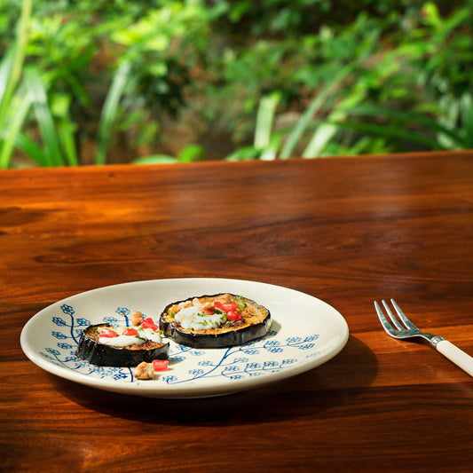 in bloom ceramic dessert plate - ellementry