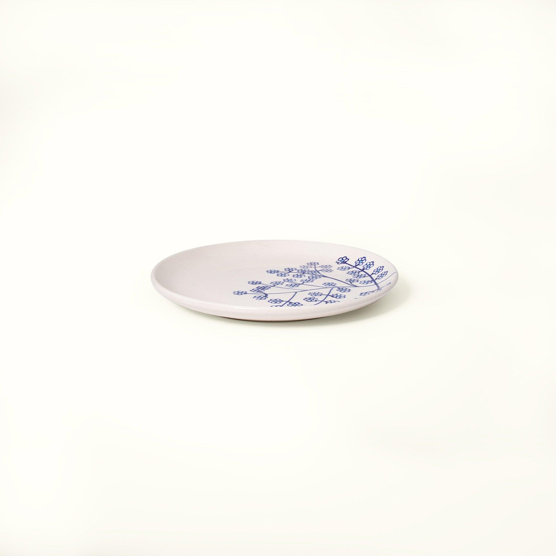 in bloom ceramic dessert plate