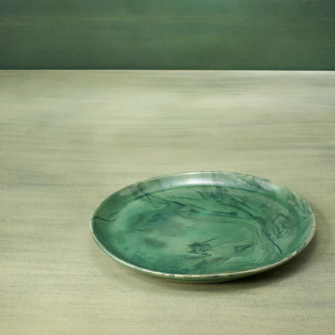 emerald ceramic dinner plate - ellementry