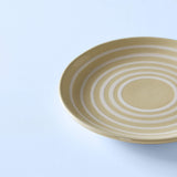 ceramic breakfast plate stripes lemon - ellementry