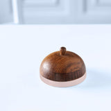 ceramic butter dish stripes w/wdn lid blush - ellementry