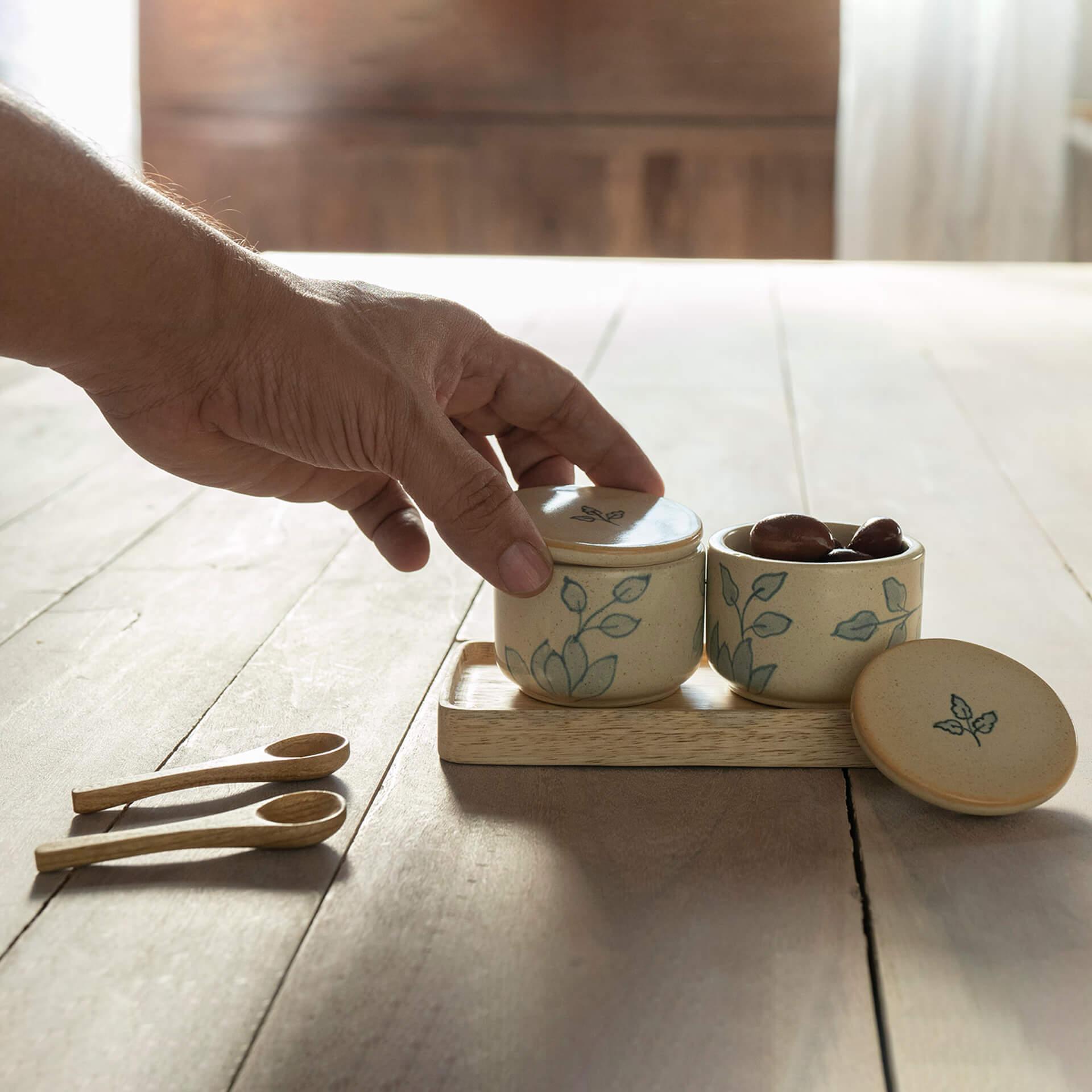 Fiore Ceramic Condiment Set - ellementry