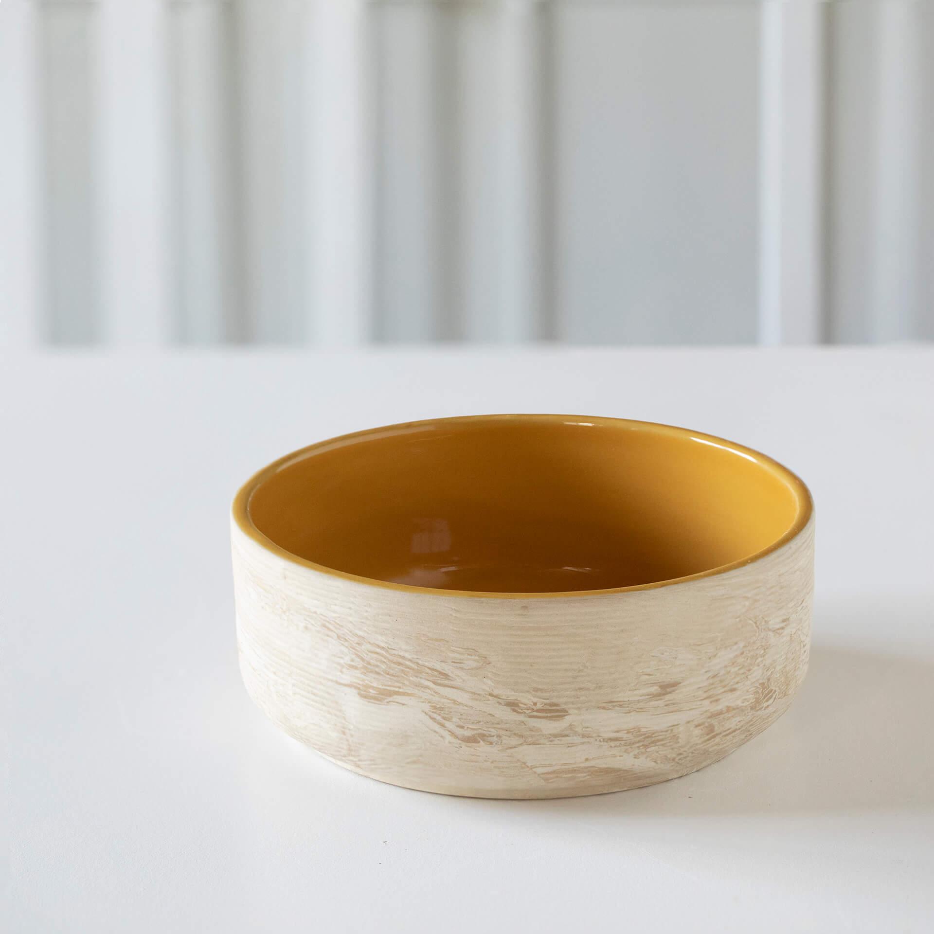 Amber Love Ceramic Serving Bowl