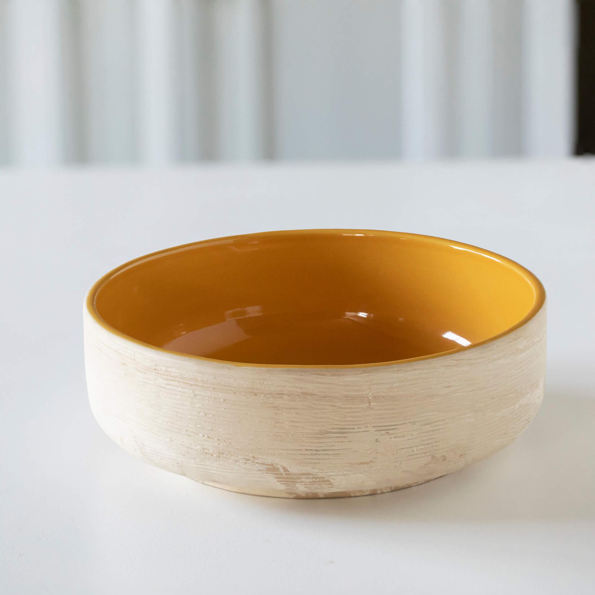 Amber Love Ceramic Salad Bowl