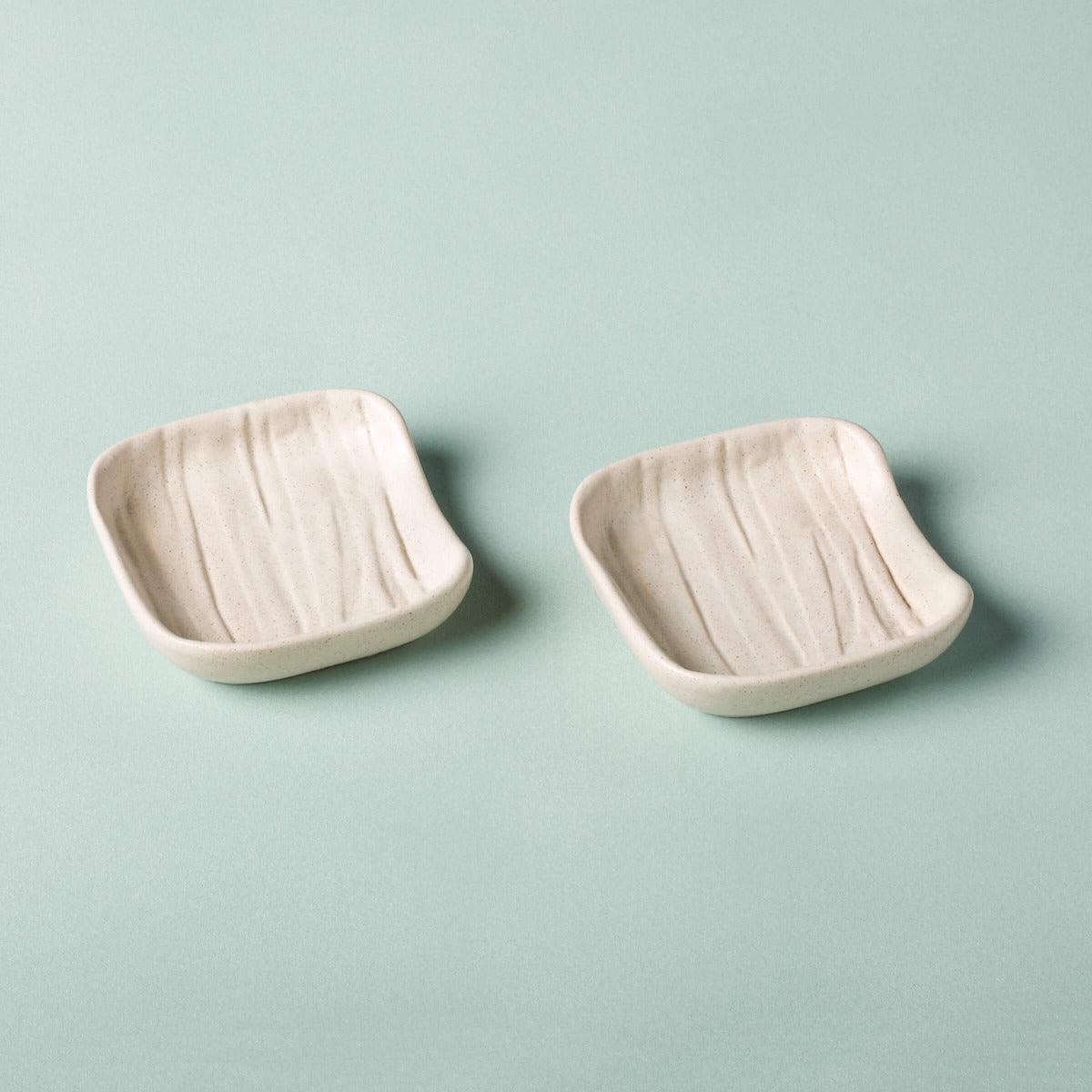 Egg Shell Ceramic Spoon Rest (Set of 2)