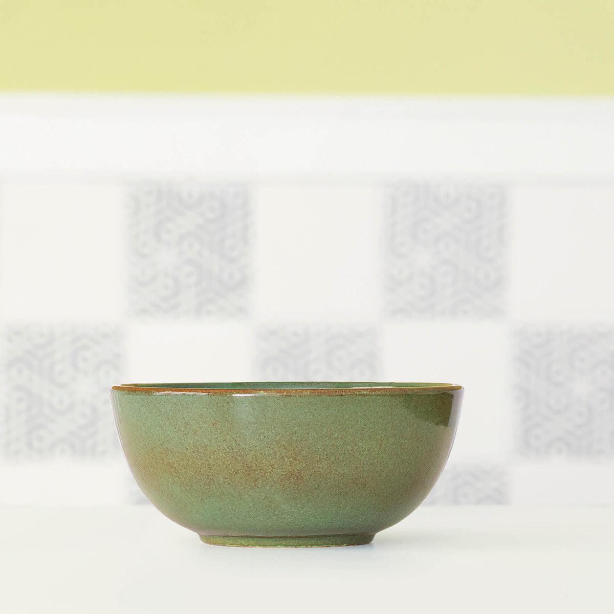 Rustic Sage Ceramic Serving Bowl (Small)