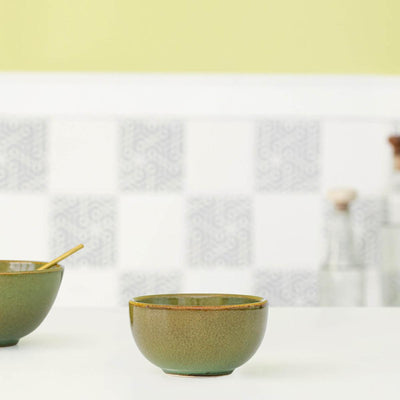 Rustic Sage Ceramic Nut Bowl - ellementry