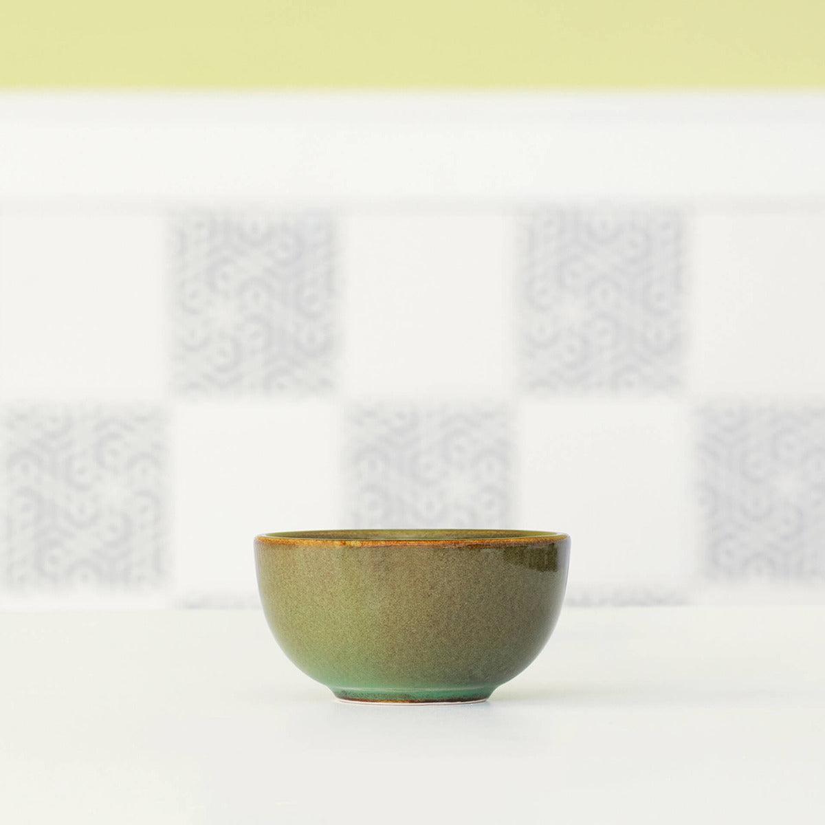Rustic Sage Ceramic Nut Bowl