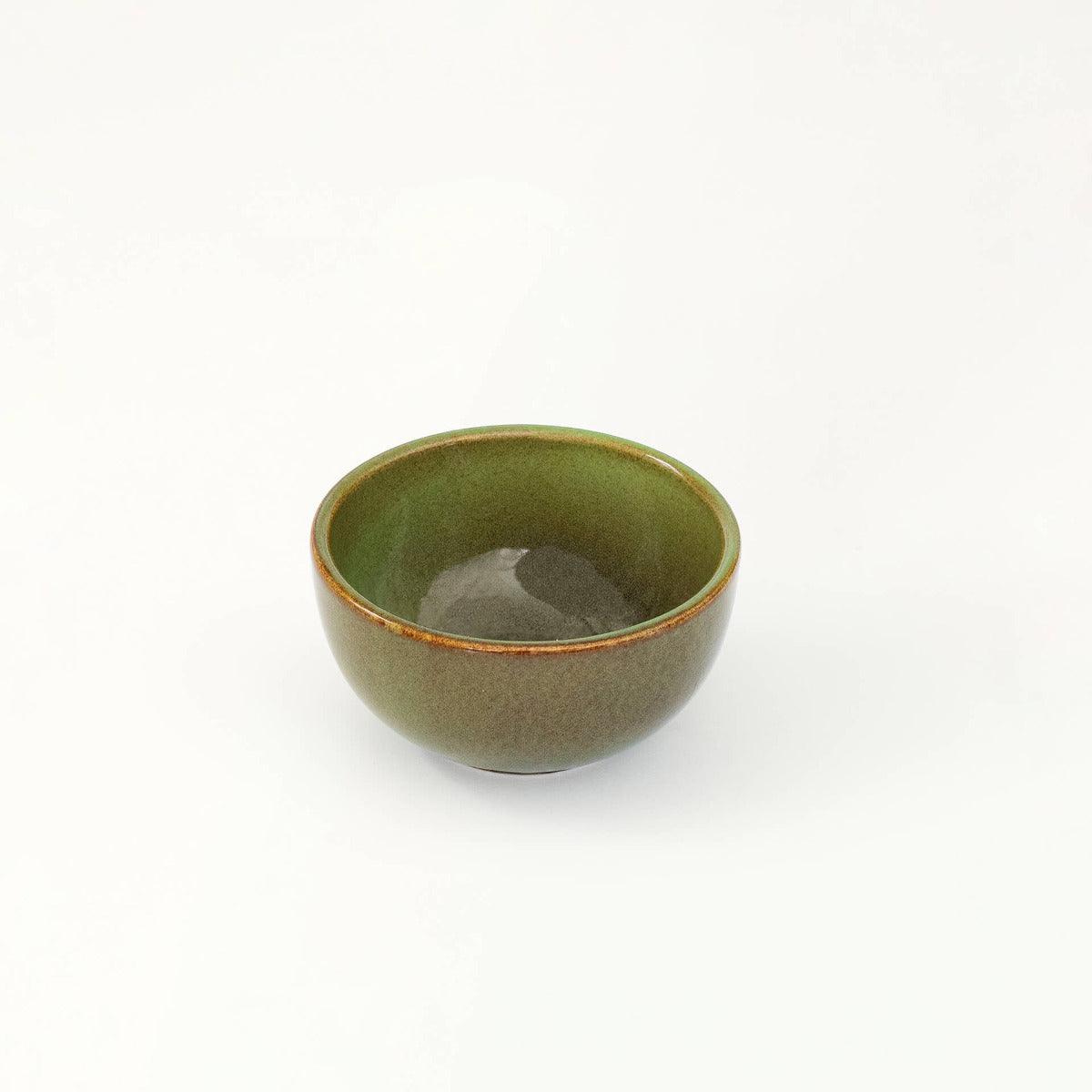 Rustic Sage Ceramic Nut Bowl
