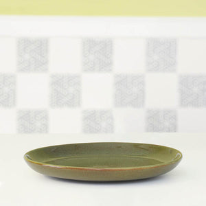 Rustic Sage Ceramic Dinner Plate