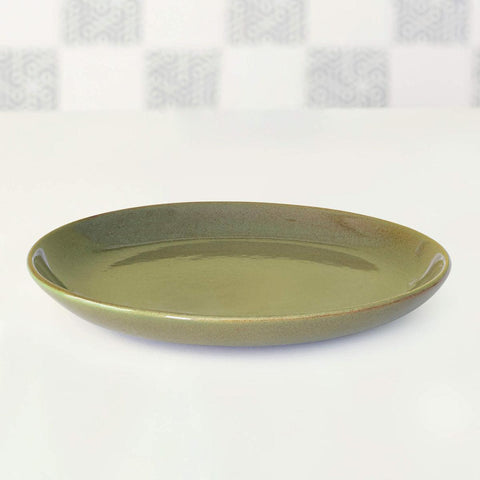 Rustic Sage Ceramic Dinner Plate - ellementry