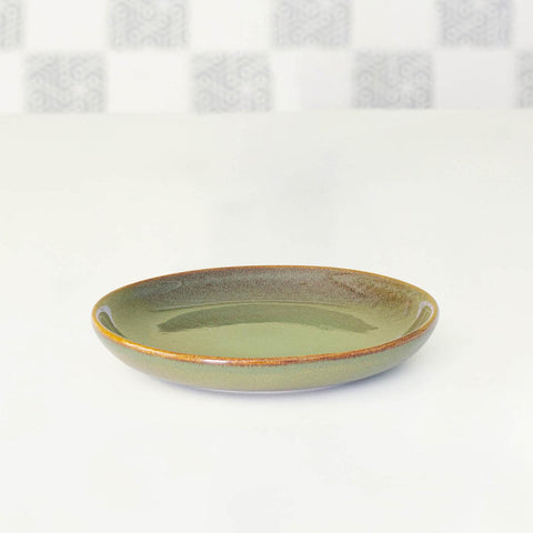 Rustic Sage Ceramic Side Plate - ellementry