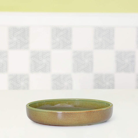 Rustic Sage Ceramic Pasta Bowl - ellementry