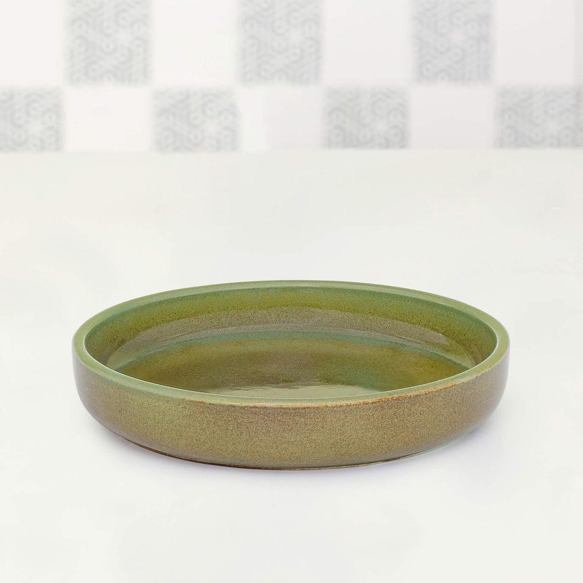 Rustic Sage Ceramic Pasta Bowl