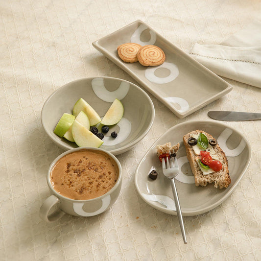 Geo Ceramic Breakfast Set - ellementry