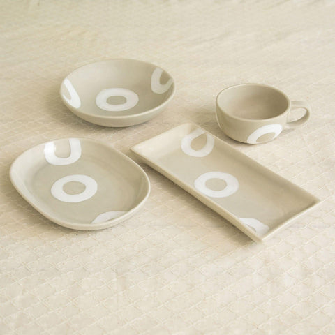 Geo Ceramic Breakfast Set - ellementry