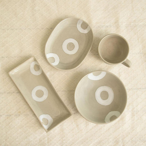 Geo Ceramic Breakfast Set - ellementry