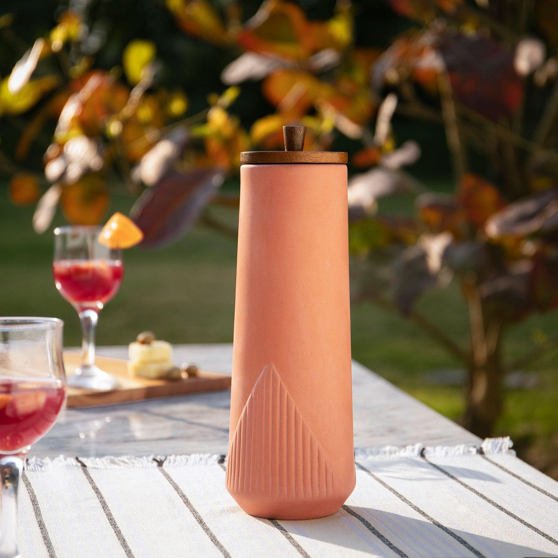 Sienna Terracotta Carafe With Lid