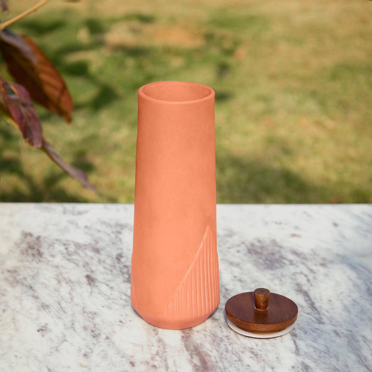 Sienna Terracotta Carafe With Lid