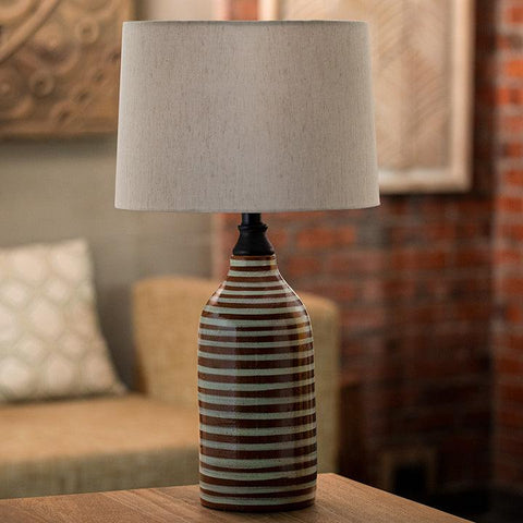 Shades of Grey Terracotta Table Lamp (Tall) - ellementry