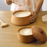 terracotta curd setter with wooden lid- large - ellementry