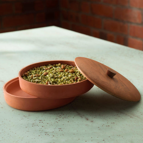 terracotta sprouter with wooden lid - ellementry