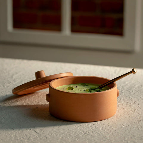 Knurl Terracotta Curd Setter(Small) - ellementry