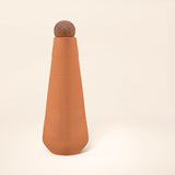 terracotta water bottle with sphere stopper - ellementry