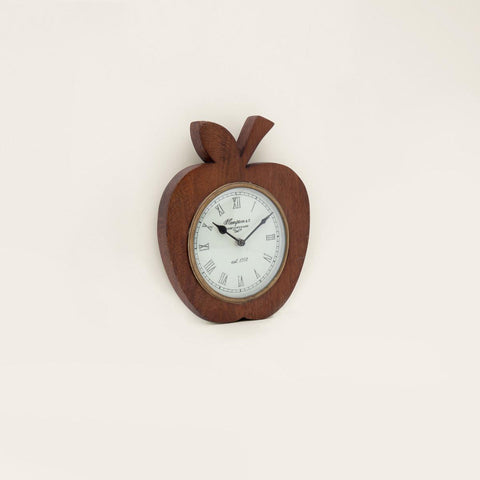 apple wooden wall clock - ellementry