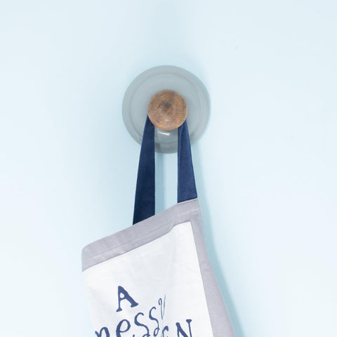 bluish grey wooden hook - ellementry