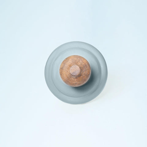 bluish grey wooden hook - ellementry
