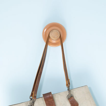 brick red wooden hook - ellementry