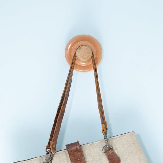 brick red wooden hook - ellementry