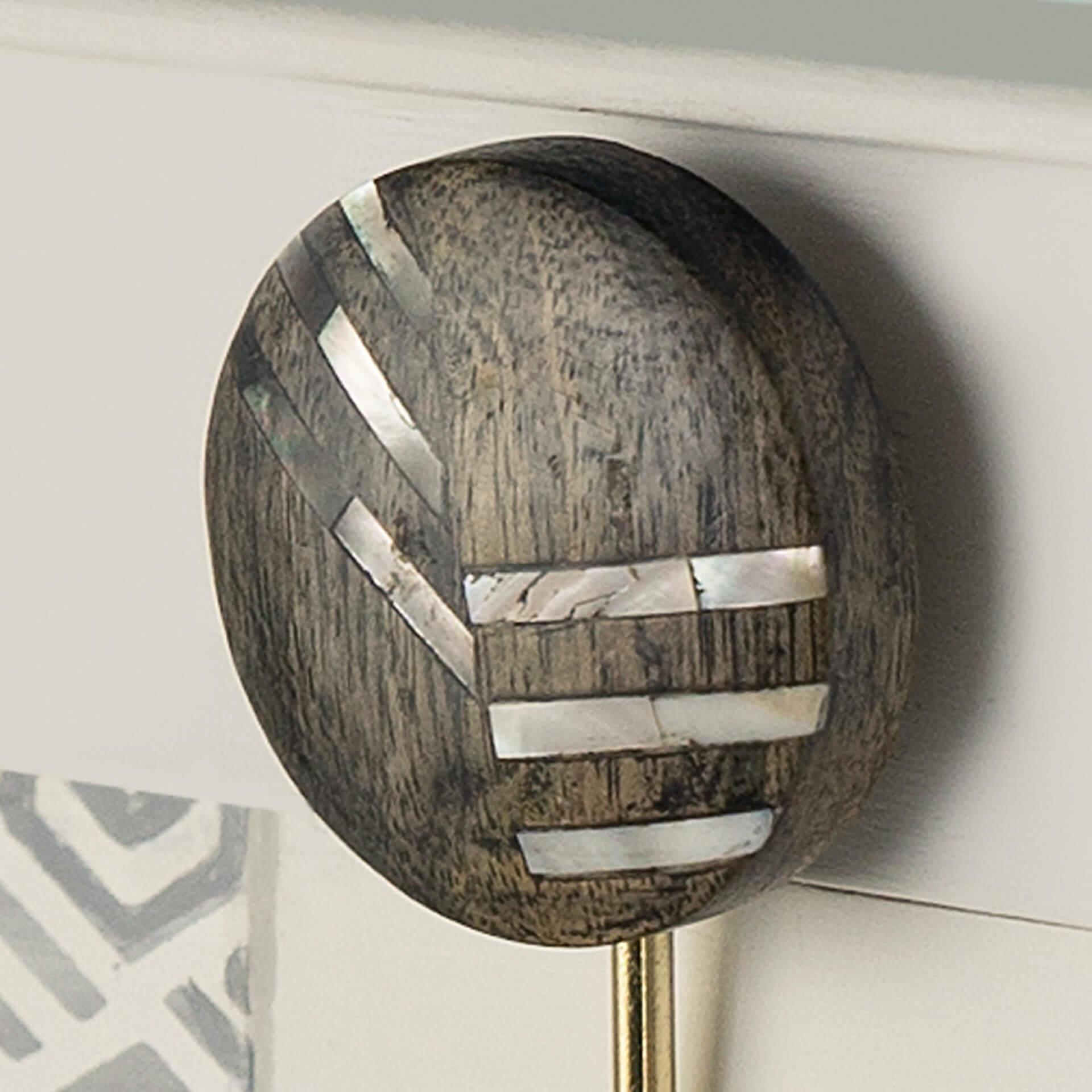 intersections black wooden wall hook