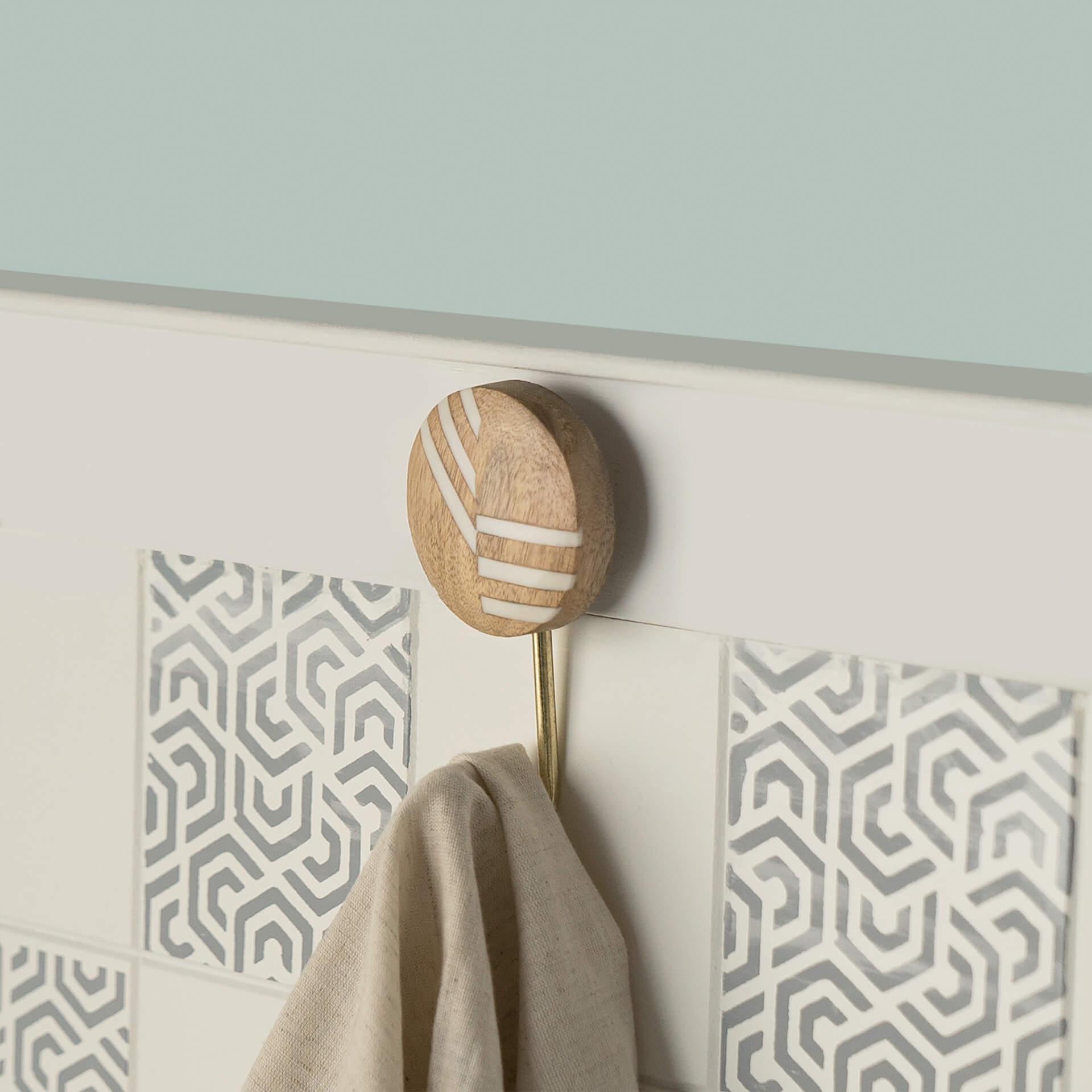intersections natural wooden wall hook