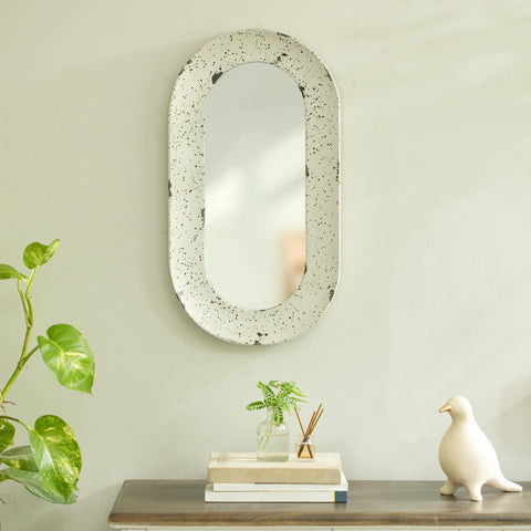 Farmhouse Flair Wall Mirror - Oval - ellementry