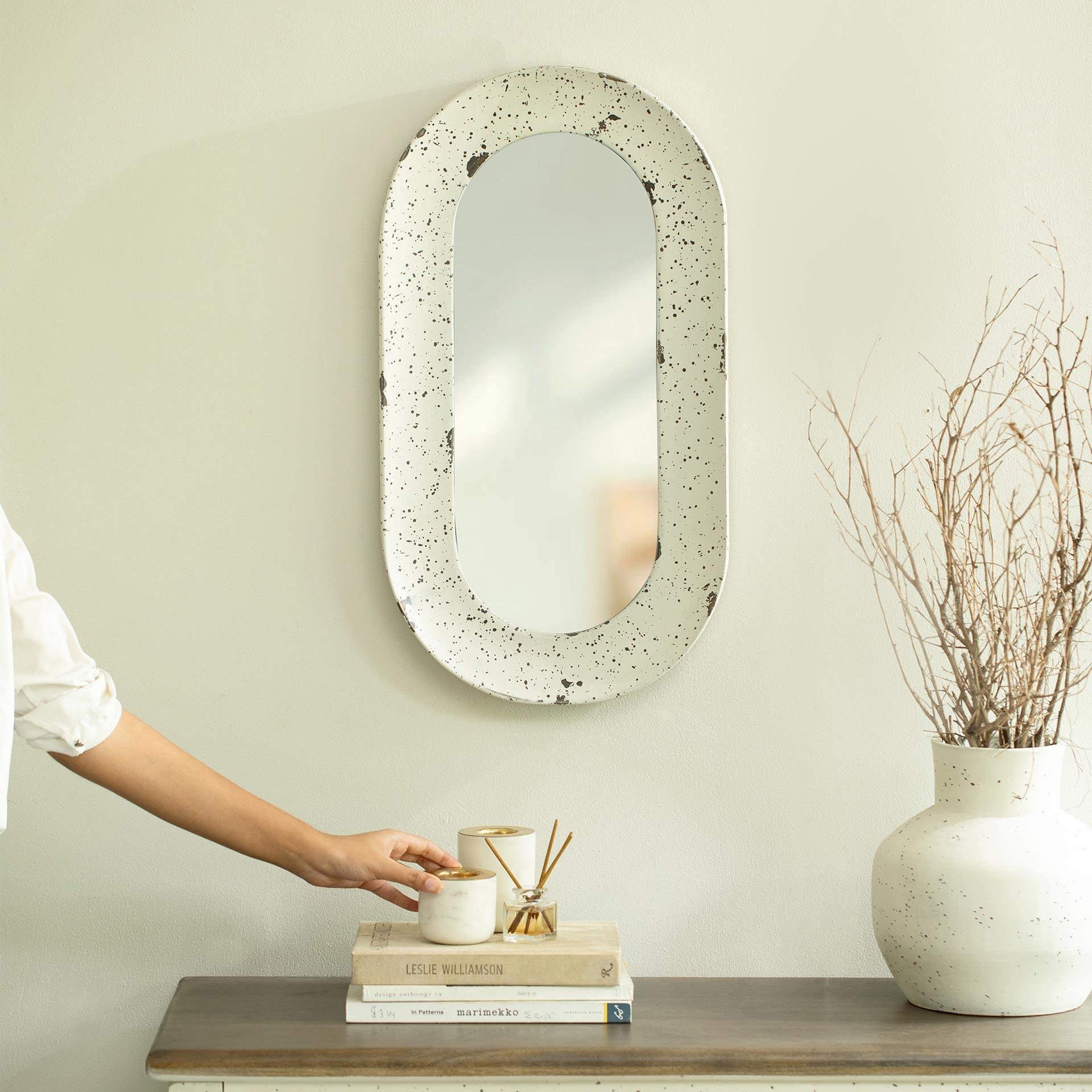 Farmhouse Flair Wall Mirror - Oval