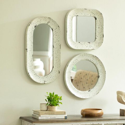 Farmhouse Flair Wall Mirror - Oval - ellementry