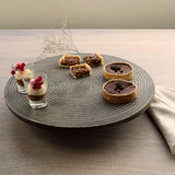 mango wood lazy susan ribbed - ellementry