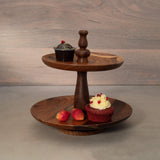 sheesham 2-tier cake stand - ellementry