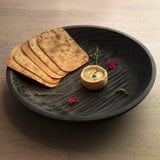 black tribal mango wood bowl - ellementry