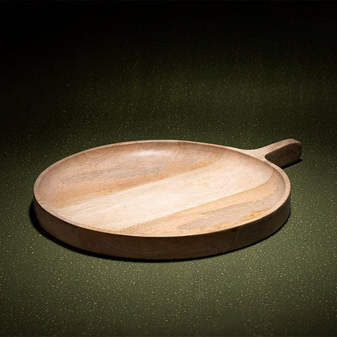 Ochre Mango Wood Platter (Large) - ellementry