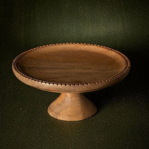 Country Home Mango Wood Cake Stand - ellementry