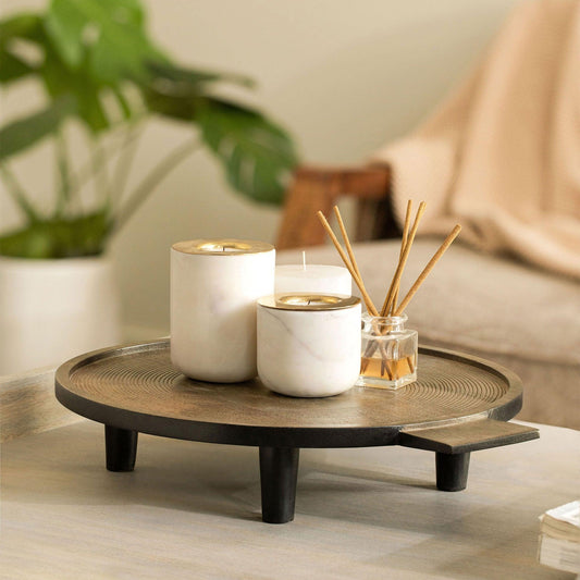 Orbis Round Tri Legged Platter - ellementry
