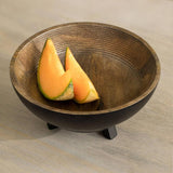 Orbis Tri Legged Shallow Round Bowl - ellementry