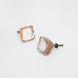 white square wood knob (set of 2) - ellementry