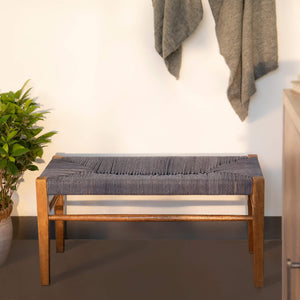 Twine Wooden Bench (Blue)