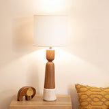 Famme Mango Wood Table Lamp - ellementry